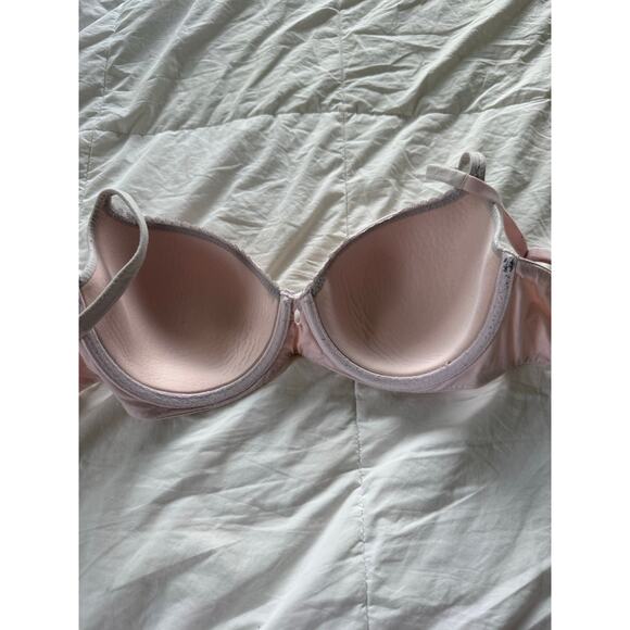 Victoria's Secret Baby Pink Barbiecore Demi- Buste Aesthetic Bow Tie Size 36 D - Picture 2 of 3